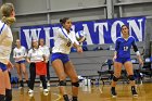 Volleyball vs MHC  Wheaton Women's Volleyball vs Mount Holyoke College. - Photo by Keith Nordstrom : Wheaton, Volleyball
